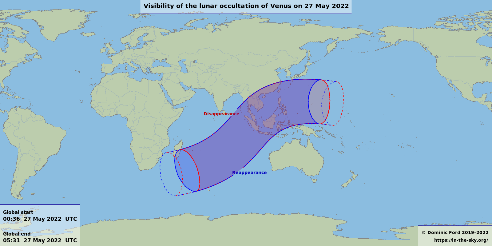 全球可见月掩金星区域(来源: in-the-sky.org)