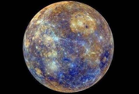 水星假色图。