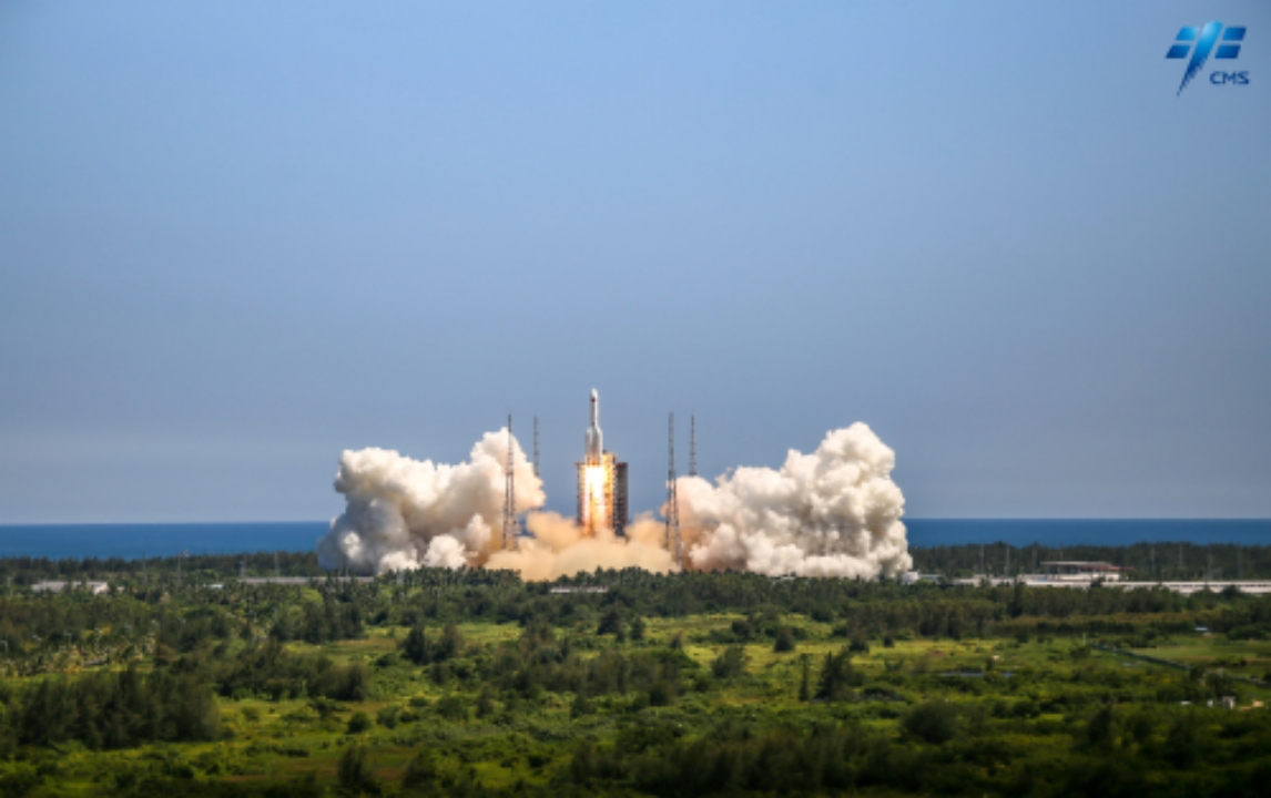 “问天”实验舱发射瞬间。图片来源：中国载人航天官网