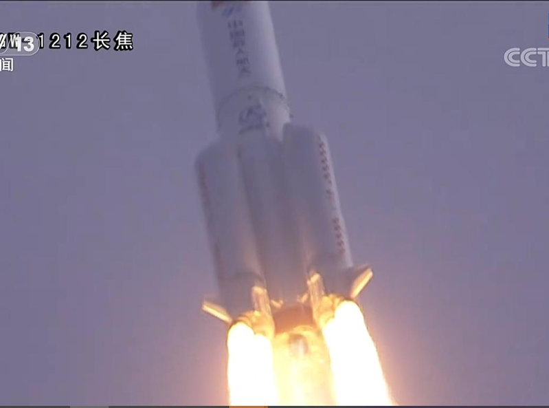 建造空间站之一的「梦天」实验舱31日下午3时37分成功发射。 (央视截图)