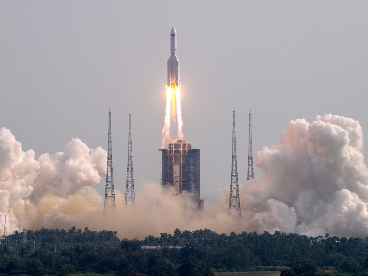 梦天实验舱发射任务取得圆满成功。 来源:新华社