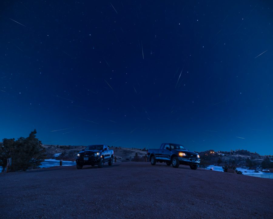 Heather Wendelboe拍摄的2021年象限仪座流星雨。